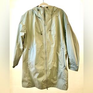 Columbia Weekend Adventure Long Shell Rain Jacket -Women's XL-Green
